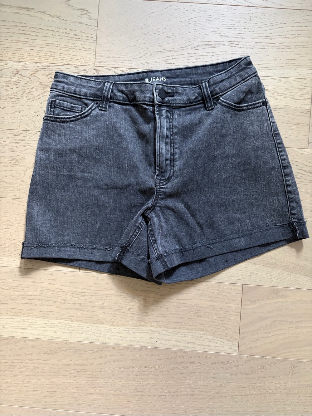 Reitmans Washed Black Denim Shorts